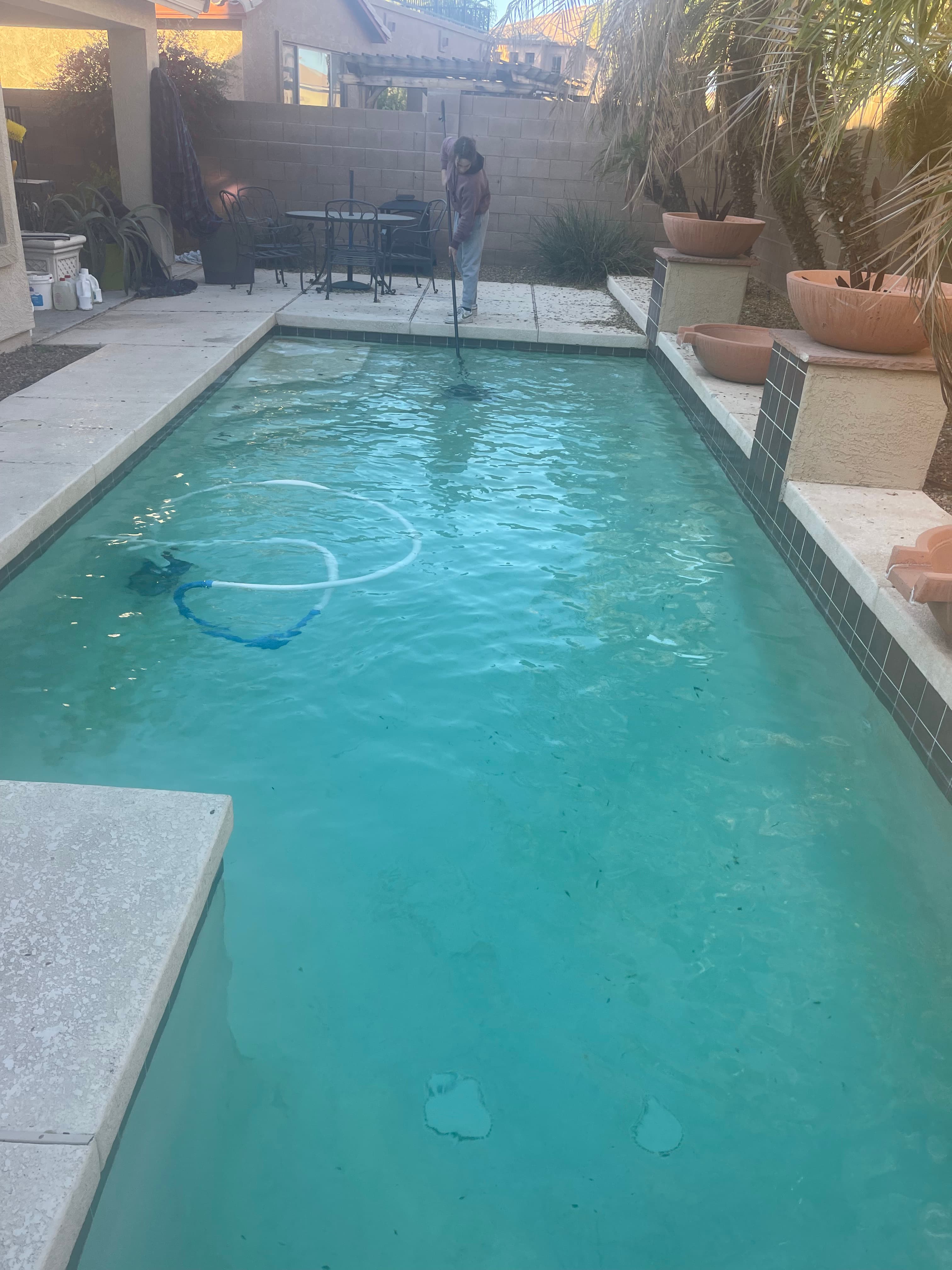 Weekly pool cleaning service